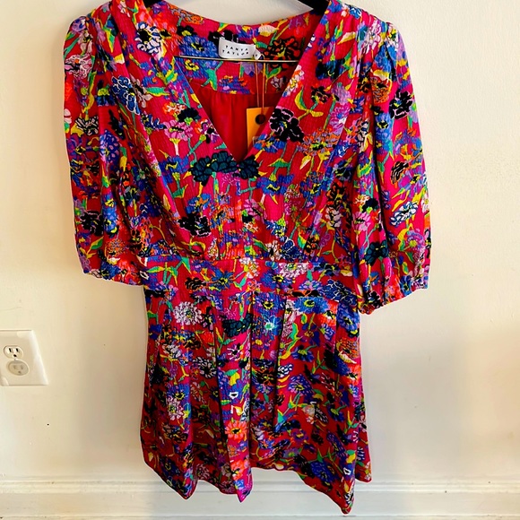 Tanya taylor nat dress hot pink - Picture 1 of 7